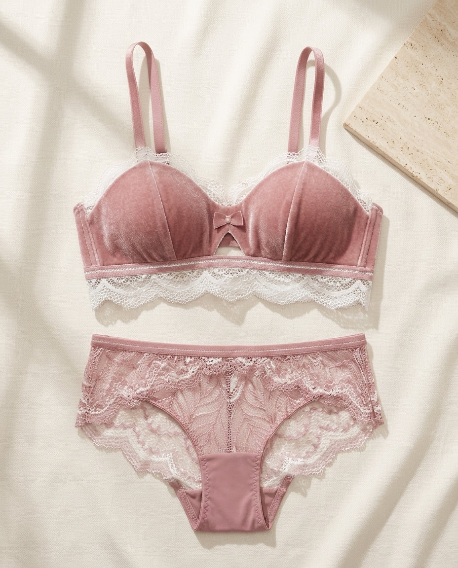 Fancy Light Padded Bra Set