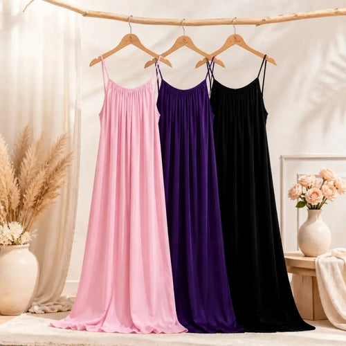 Long Gown photoshoot nightwear dress with side slits and backless in luxurysetting