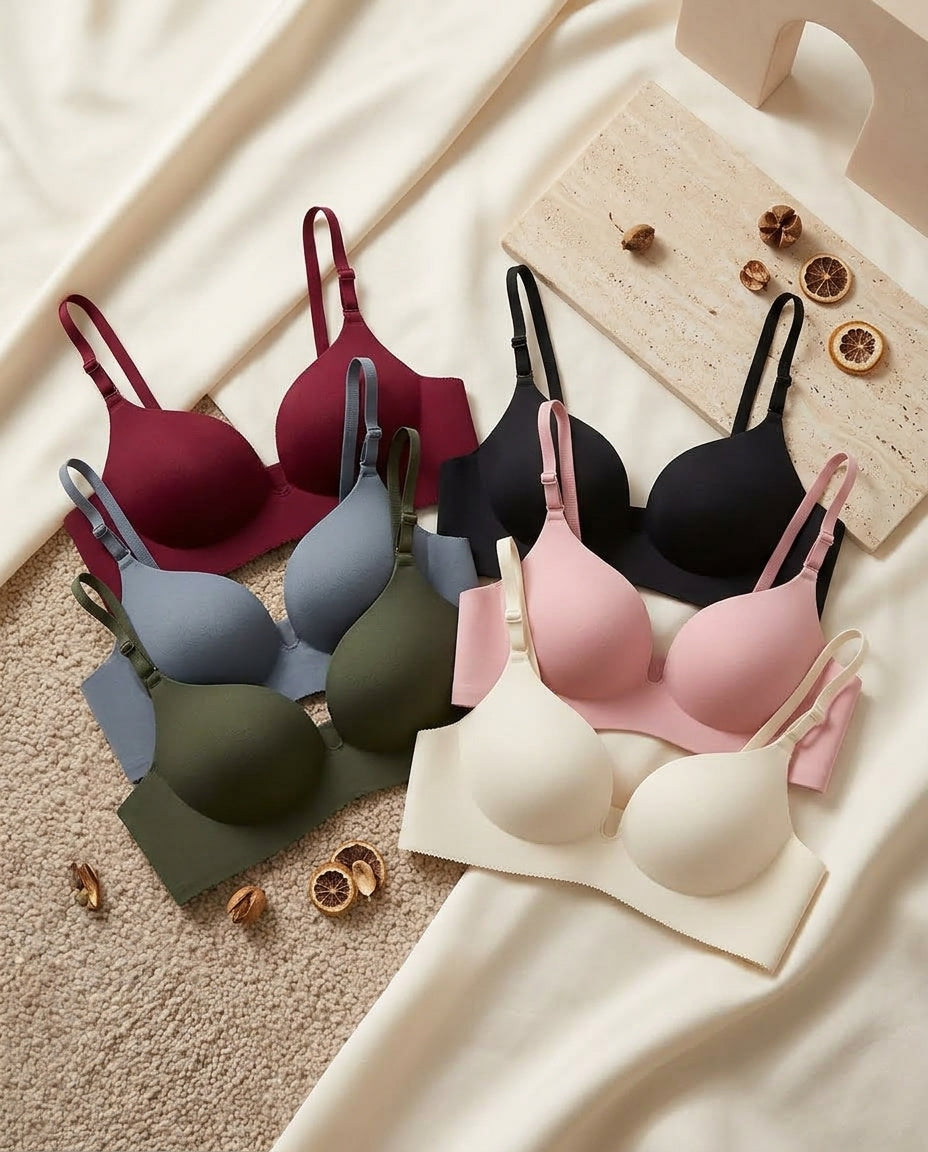 Light push-up padded bra available in multiple colors