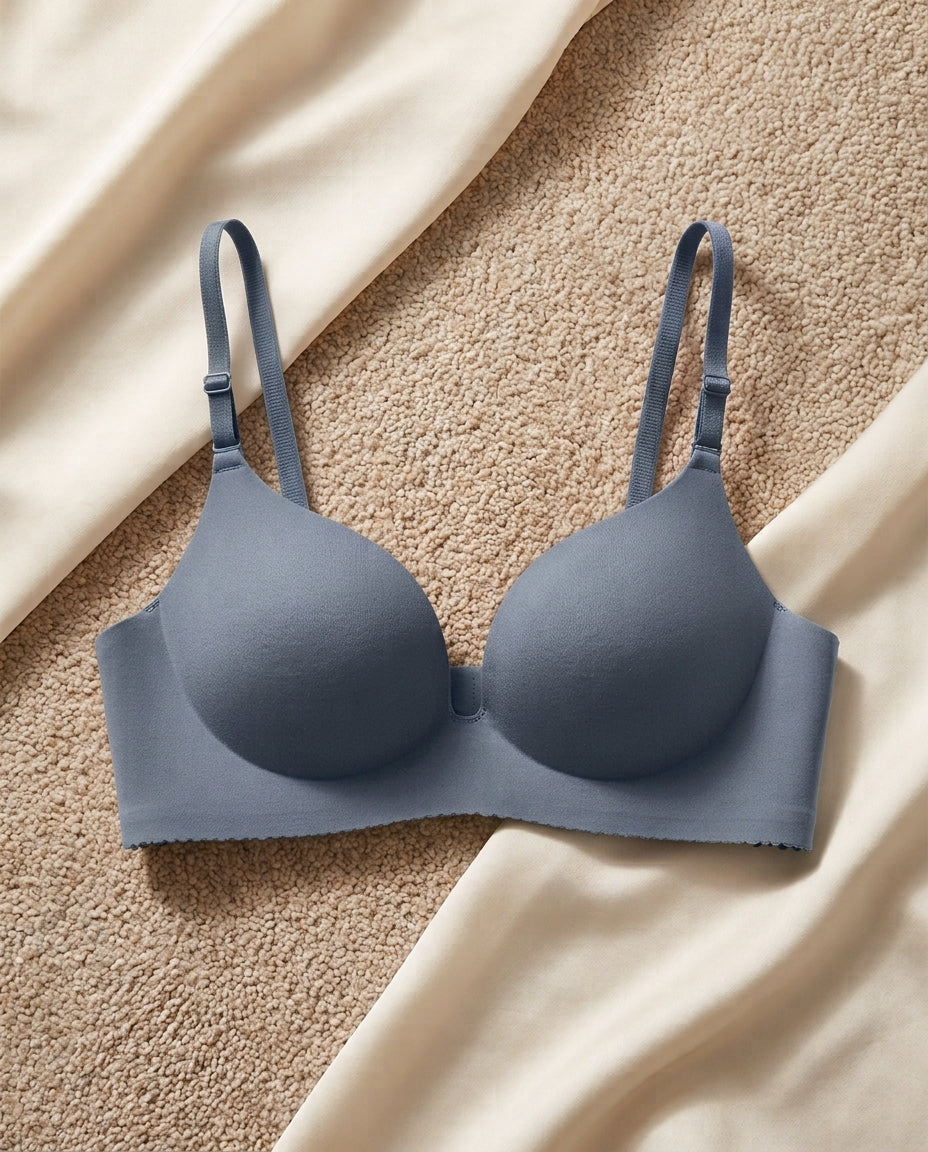 Light push-up padded bra in blue