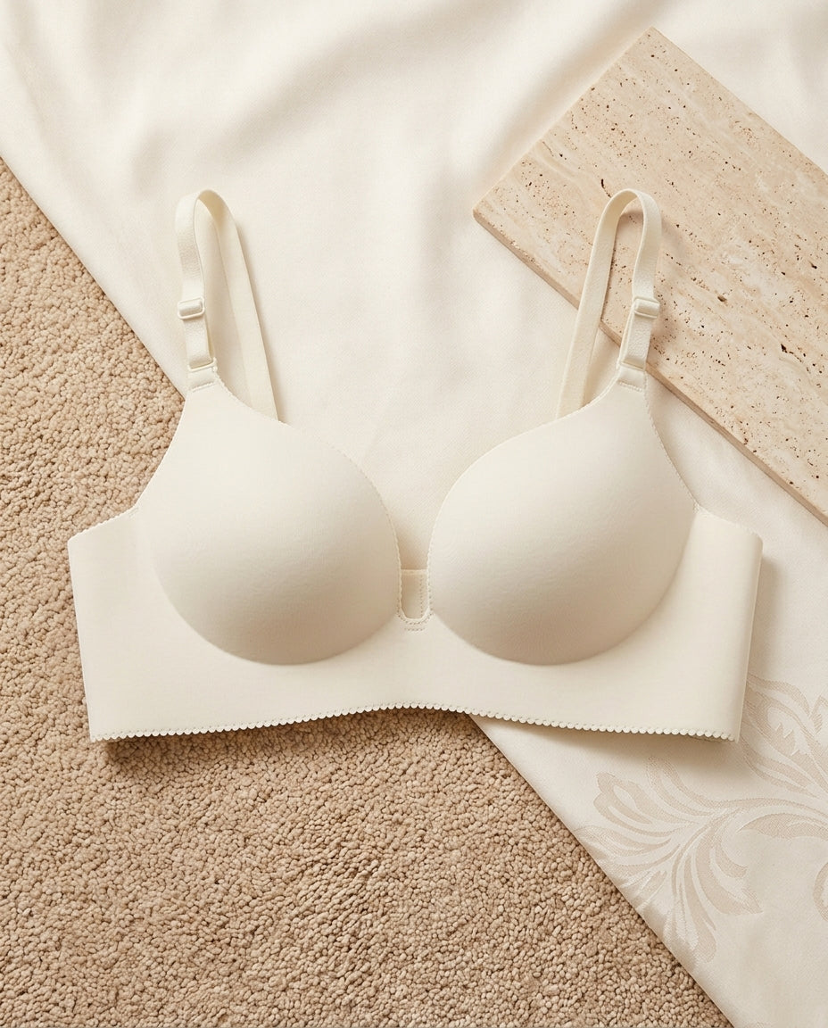 Light push-up padded bra in cream