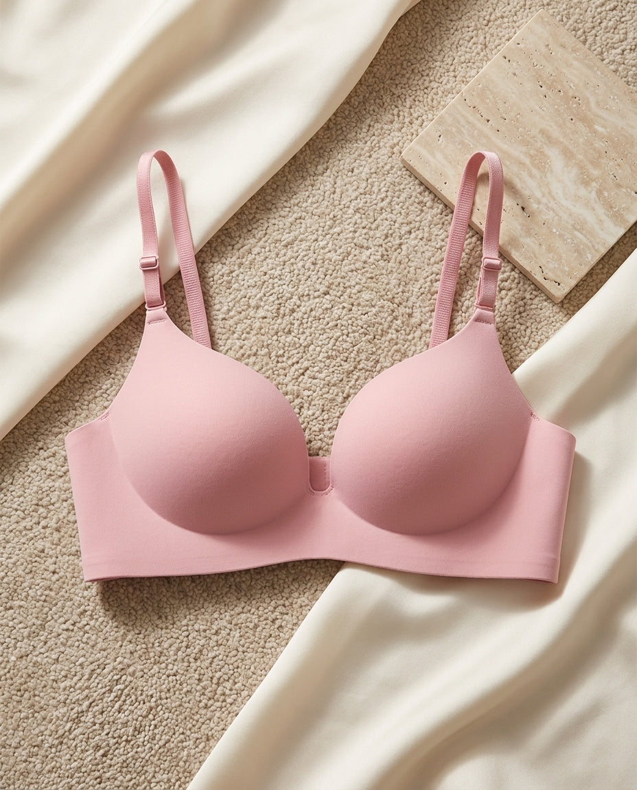 Light push-up padded bra in pink